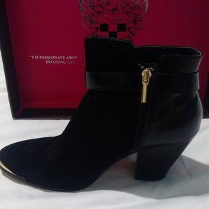 Vince Camuto black leather upper balance manmade material boots